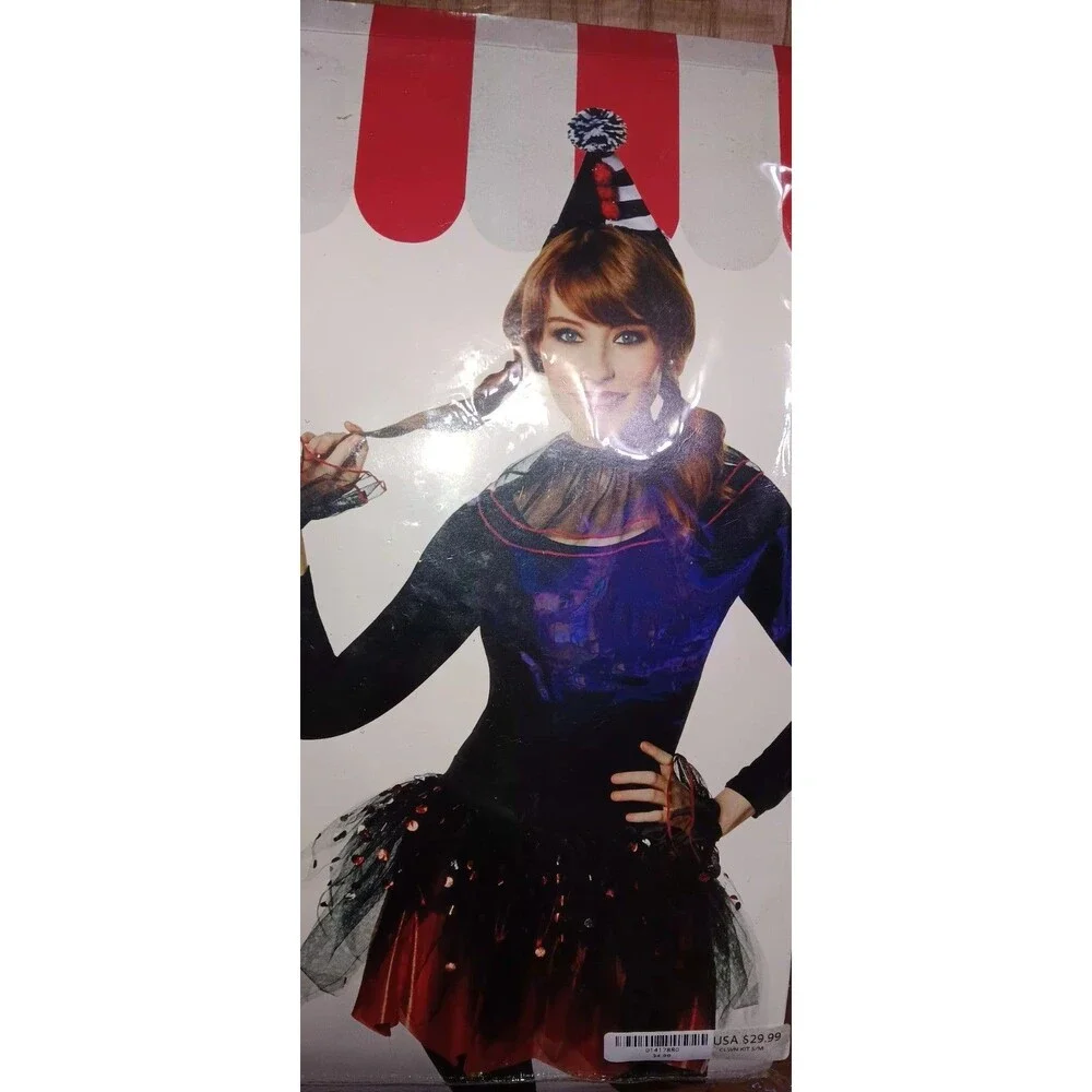 Spirit Halloween Costume Scary Clown Kit Womens Size Small/medium 4-8 Halloween - Picture 2 of 6